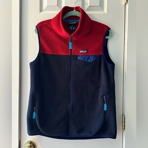 Patagonia Women’s Red and Navy Fleece Vest